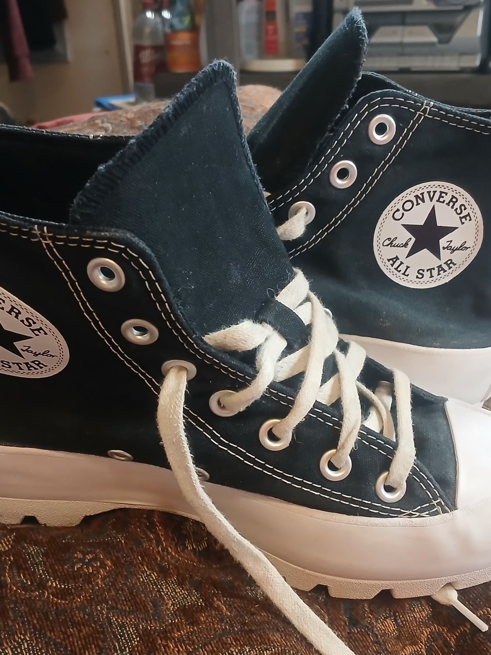 Womens Converse High Top All Stars Sneakers in Black and White